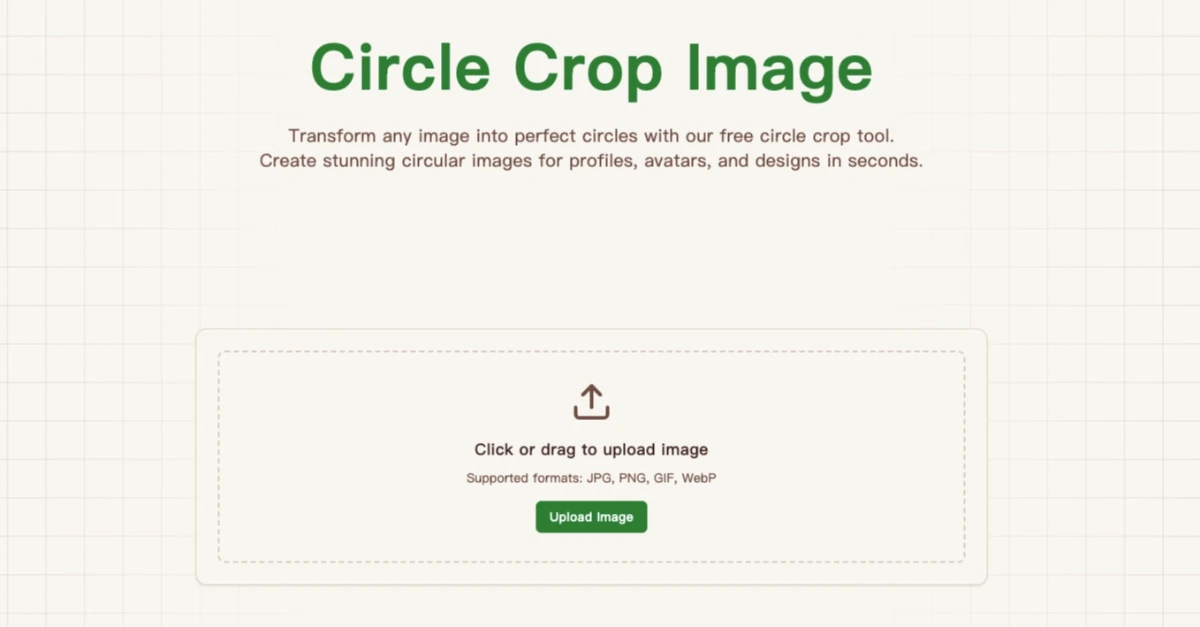Circle Crop Image Tool - Free Circle Image Cropper Online